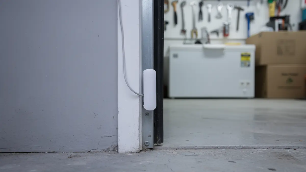 Garage door detail illustrating why a door goes off track around jupiter
